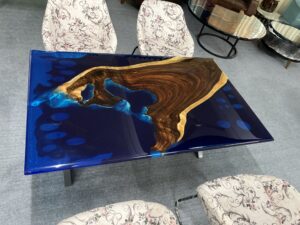 Luxury Resin Dining Table – Epoxy Wood River Table for Modern Interiors