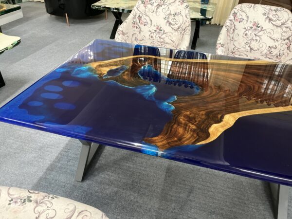 Luxury Resin Dining Table | Epoxy Wood River Table for Modern Interiors |resin dining table Udaipur - Image 5