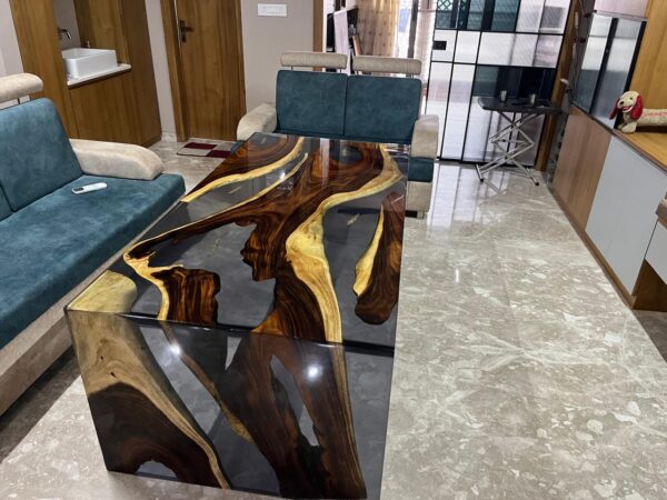 Epoxy custom resin center table