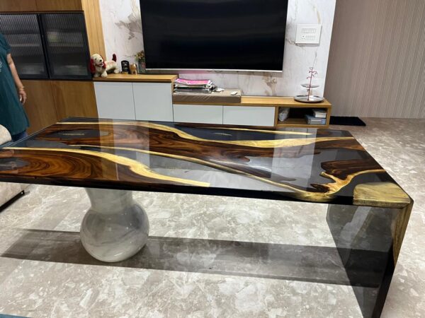 epoxy resin dining table Delhi - Image 5