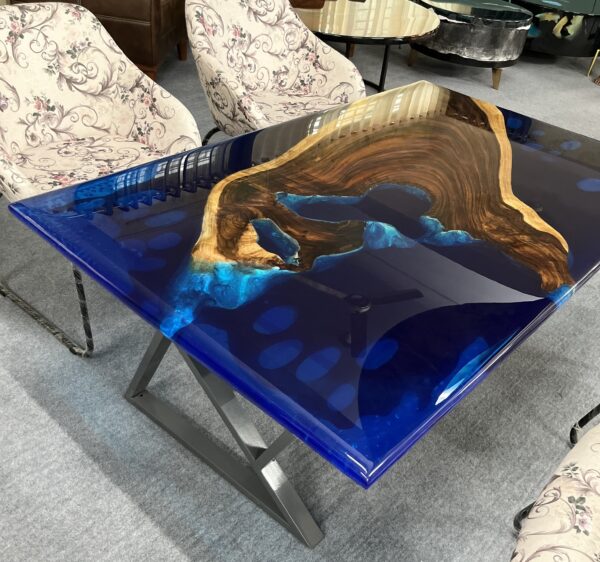 Luxury Resin Dining Table | Epoxy Wood River Table for Modern Interiors |resin dining table Udaipur - Image 10