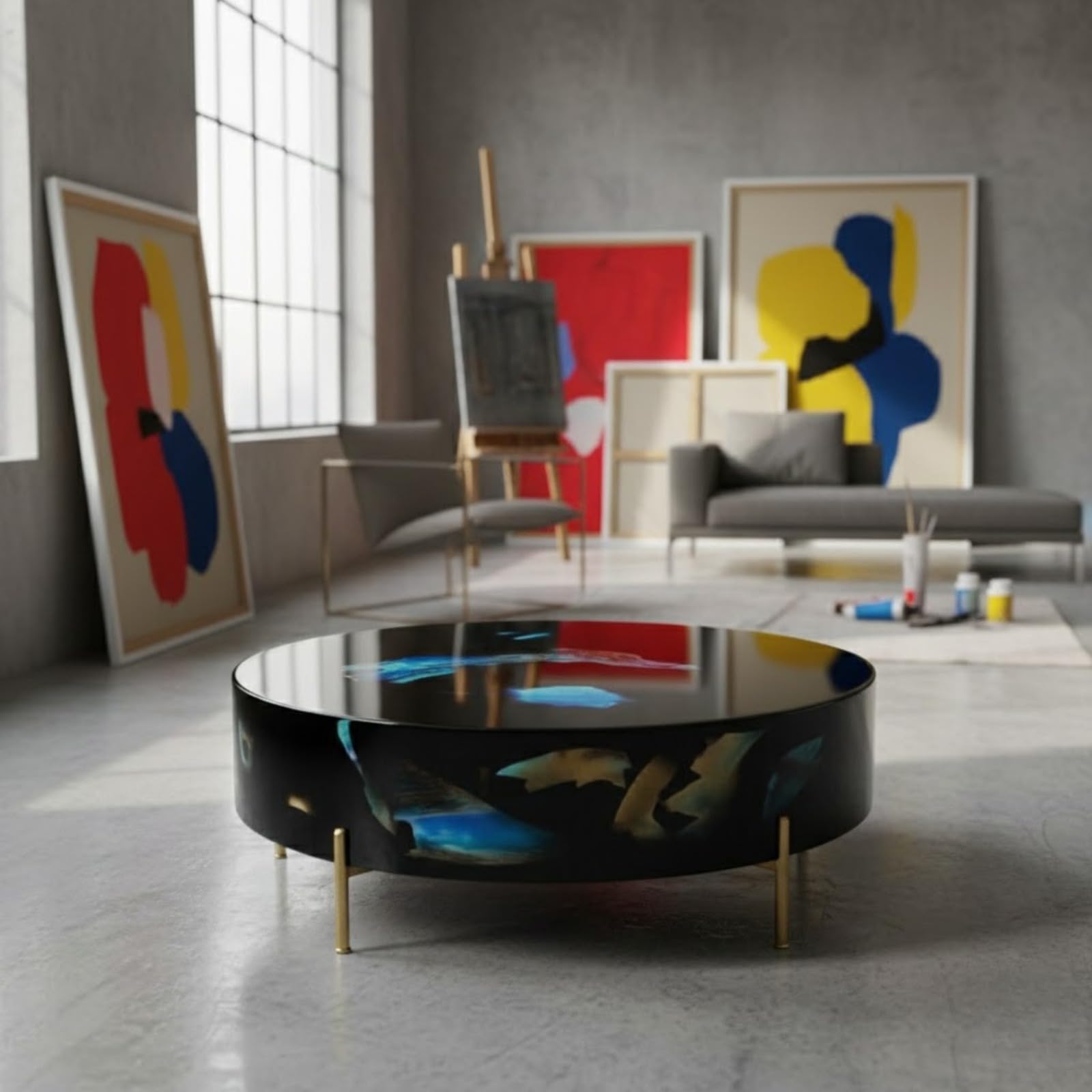 Buy-luxury-black-epoxy-resin-round-center-table