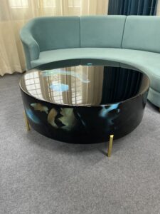Handmade Ocean Epoxy Resin Dining Table | Unique Beach and Wave Design | Resin Coffee Table for Living Room, Dining Room, and Office