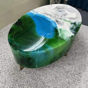 Ocean-Inspired Resin Center Table | Luxury Epoxy Furniture India