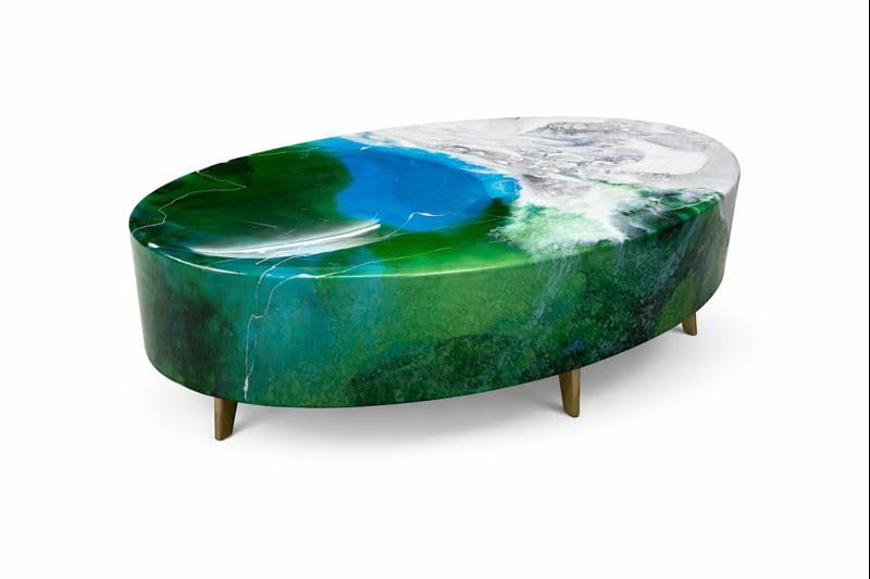 ocean them beach epoxy resin table