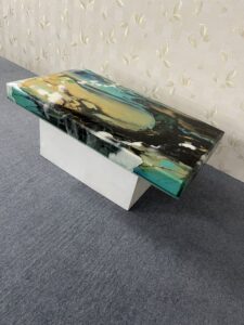 artistic abstract resin center table
