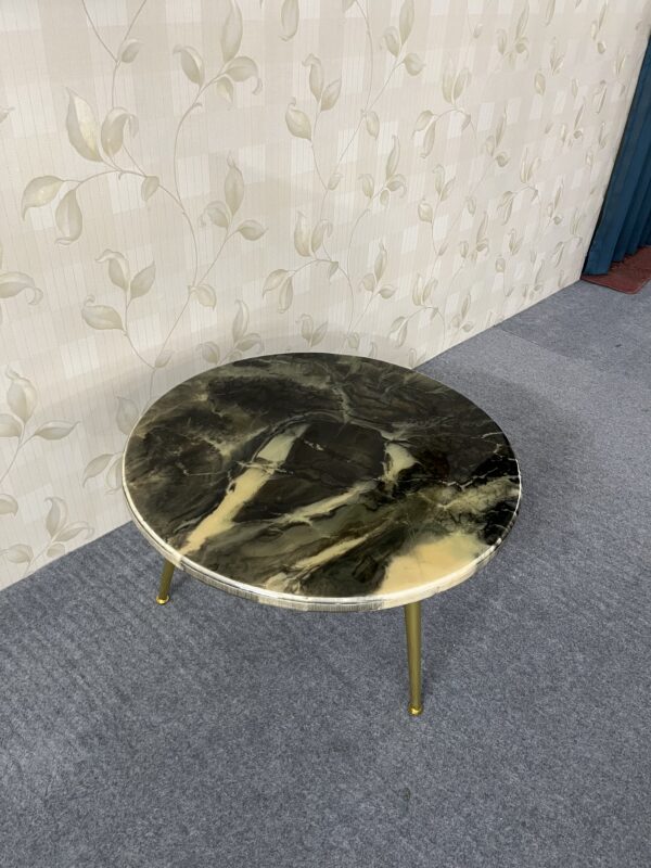 Buy online Round Marble Resin Side Table | Epoxy Furniture India - Image 5