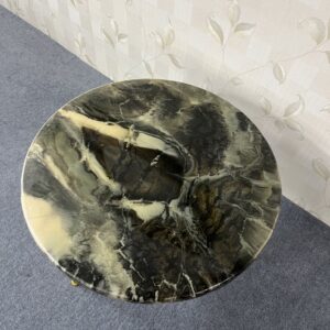 Luxury Round Marble Resin Side Table | Epoxy Furniture India