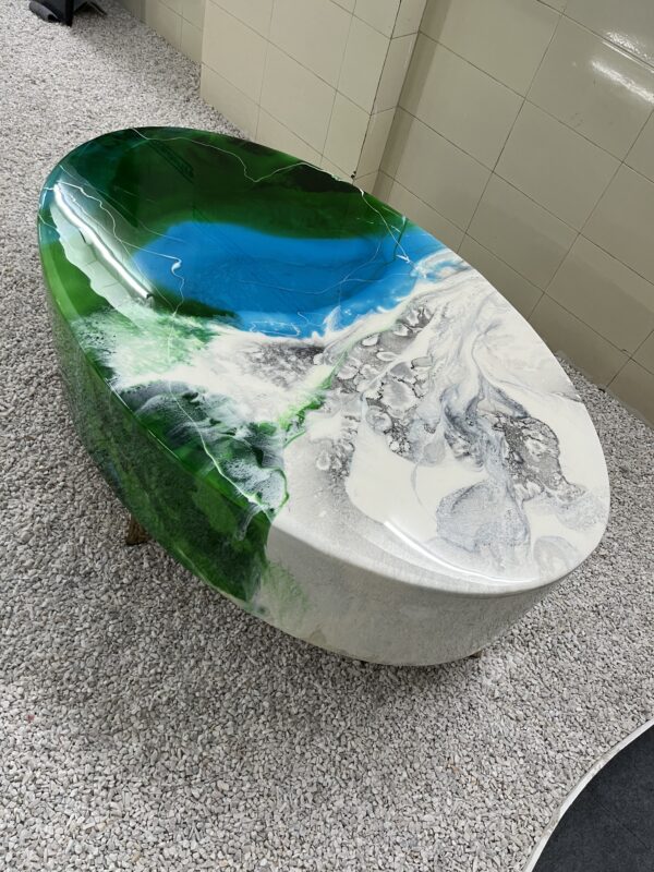 Ocean Inspired Resin Center Table-2
