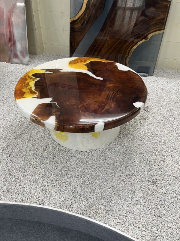 epoxy resin wooden coffee table -1