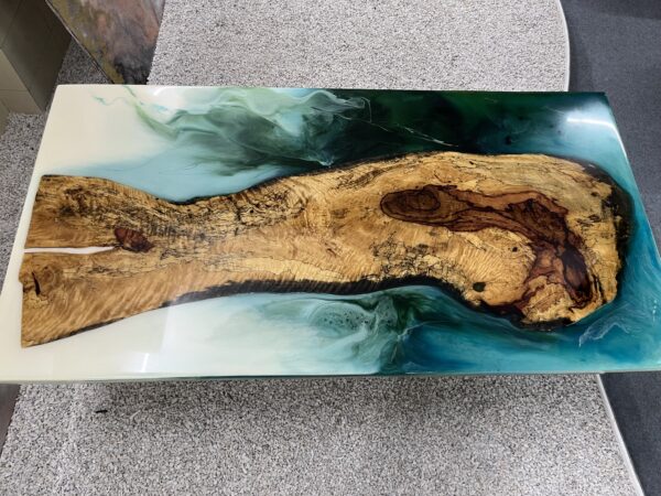 Buy Live Edge Wooden Resin Dining Table Online in India - Image 2