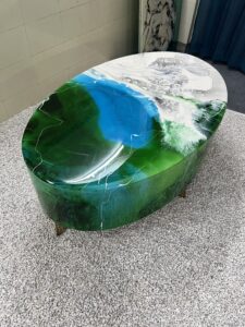 Ocean-Inspired Resin Center Table | Luxury Epoxy Furniture India