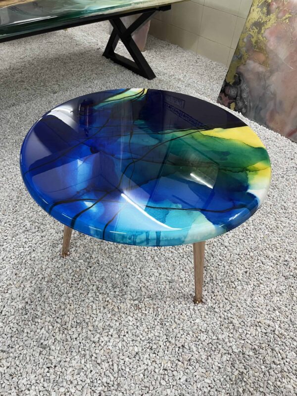 epoxy resin side table