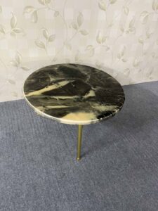 black marble epoxy resin side table