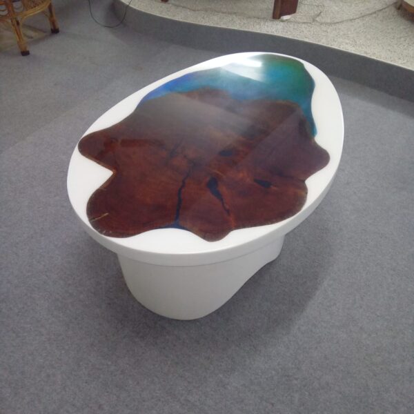 buy online resin art table |epoxy resin side table |resin coffee table - Image 5