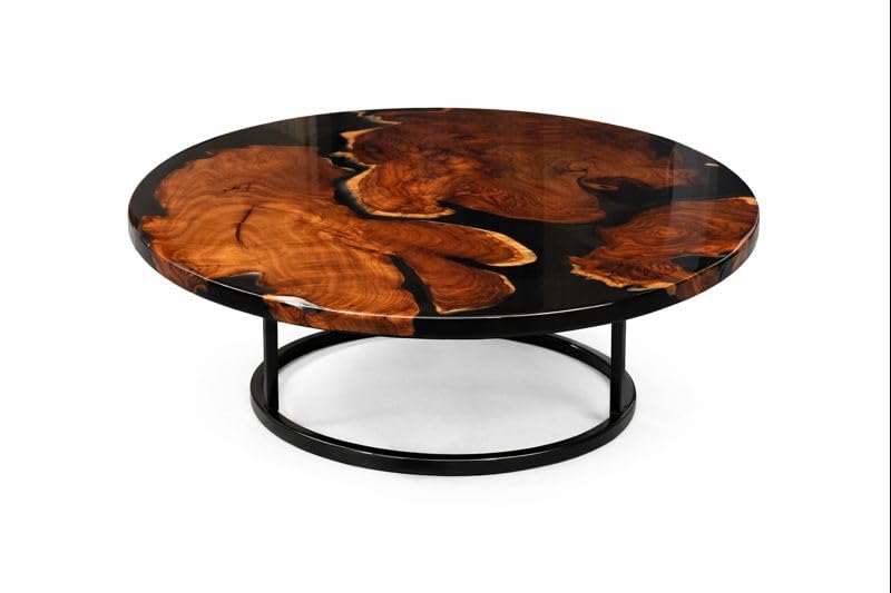 epoxy resin wooden center table