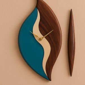 wooden resin wall clock