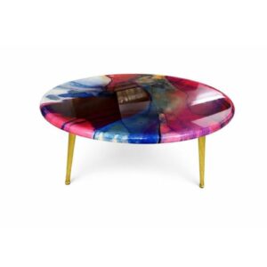 Handcrafted Abstract Resin Coffee Table