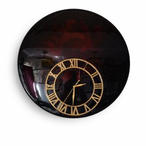 BLACK RESIN WALL CLOCK