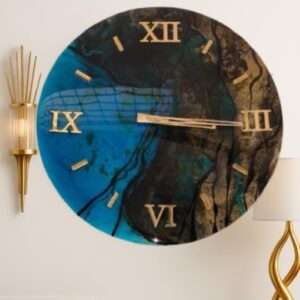 epoxy resin art wall clock ,modern resin wall clock