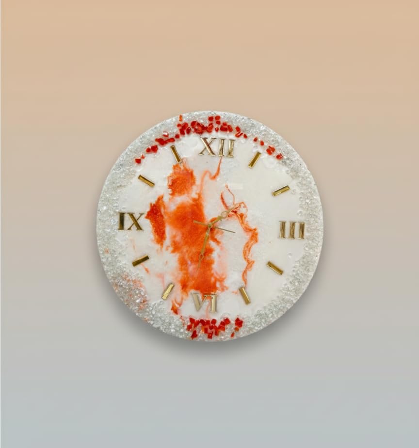 luxury resin art wall clock
