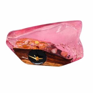 pink resin wall clock