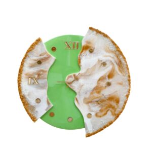 resin art handmade wall clock