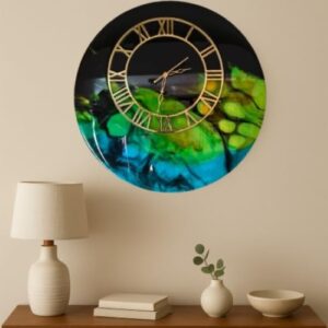 resin art wall clock